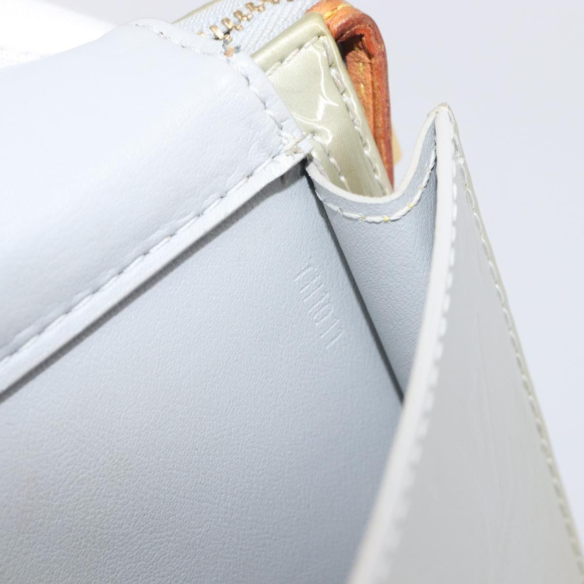 LOUIS VUITTON Monogram Vernis Motto Accessory Pouch Gris M91030 LV Auth 200656
