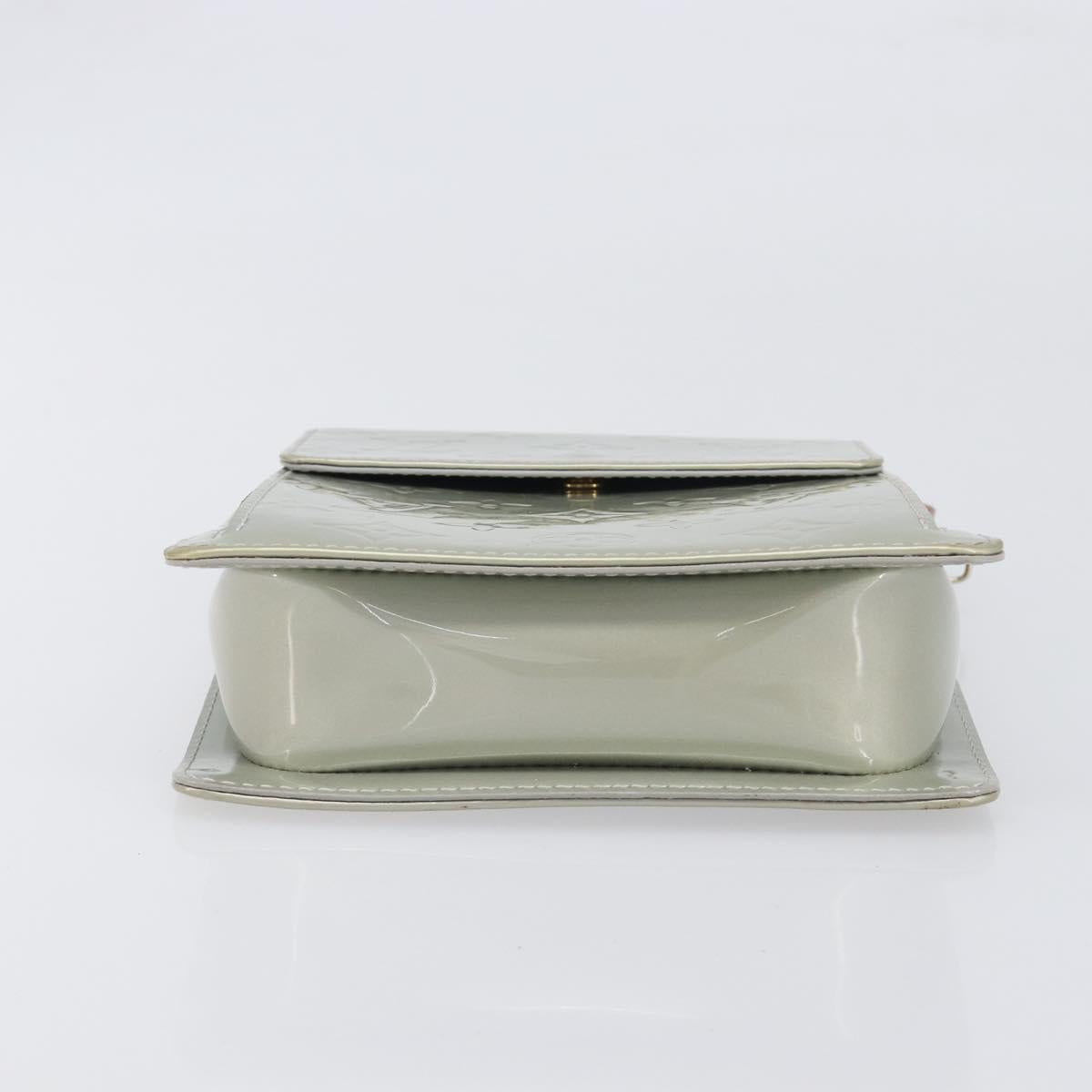 LOUIS VUITTON Monogram Vernis Motto Accessory Pouch Gris M91030 LV Auth 200656