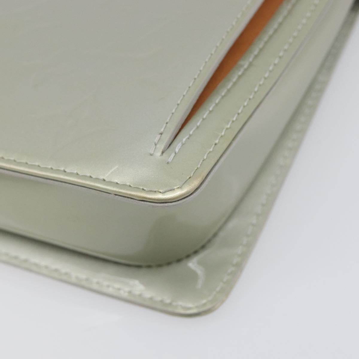 LOUIS VUITTON Monogram Vernis Motto Accessory Pouch Gris M91030 LV Auth 200656