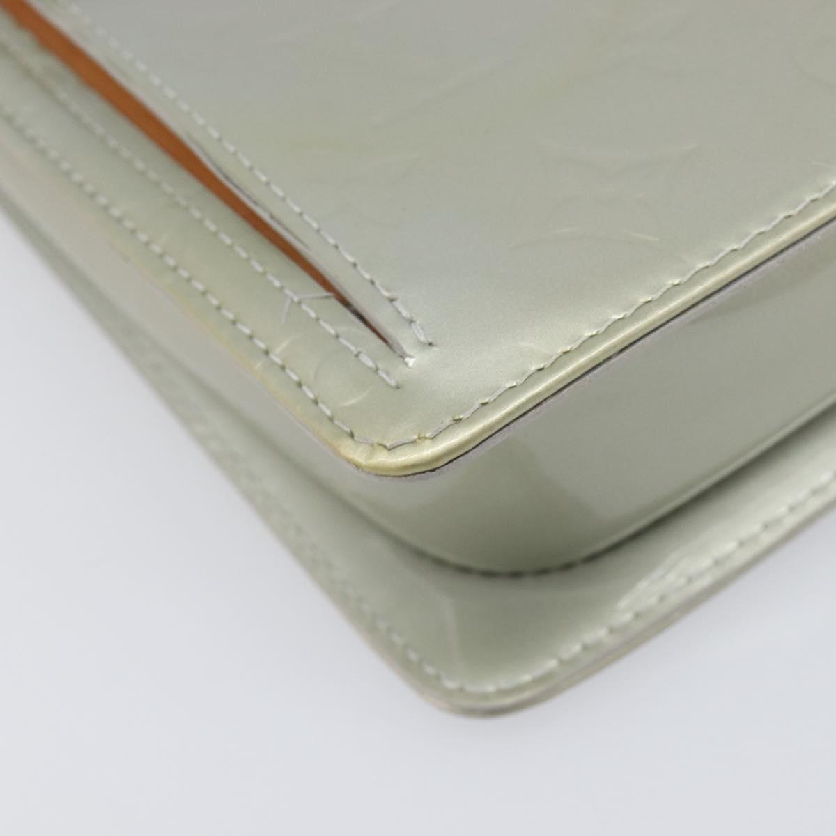 LOUIS VUITTON Monogram Vernis Motto Accessory Pouch Gris M91030 LV Auth 200656