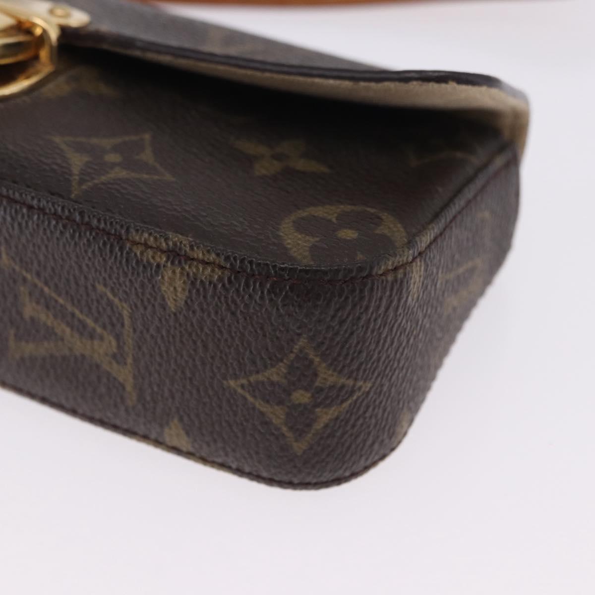 LOUIS VUITTON Monogram Pochette Lagoon Glasses Case M60008 LV Auth 200660A