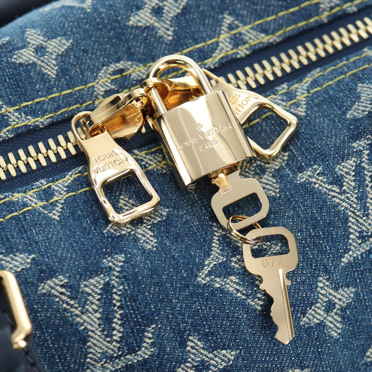 LOUIS VUITTON Denim Squared NIGO Keepall Bandouliere 50 M45975 Auth 200664SM