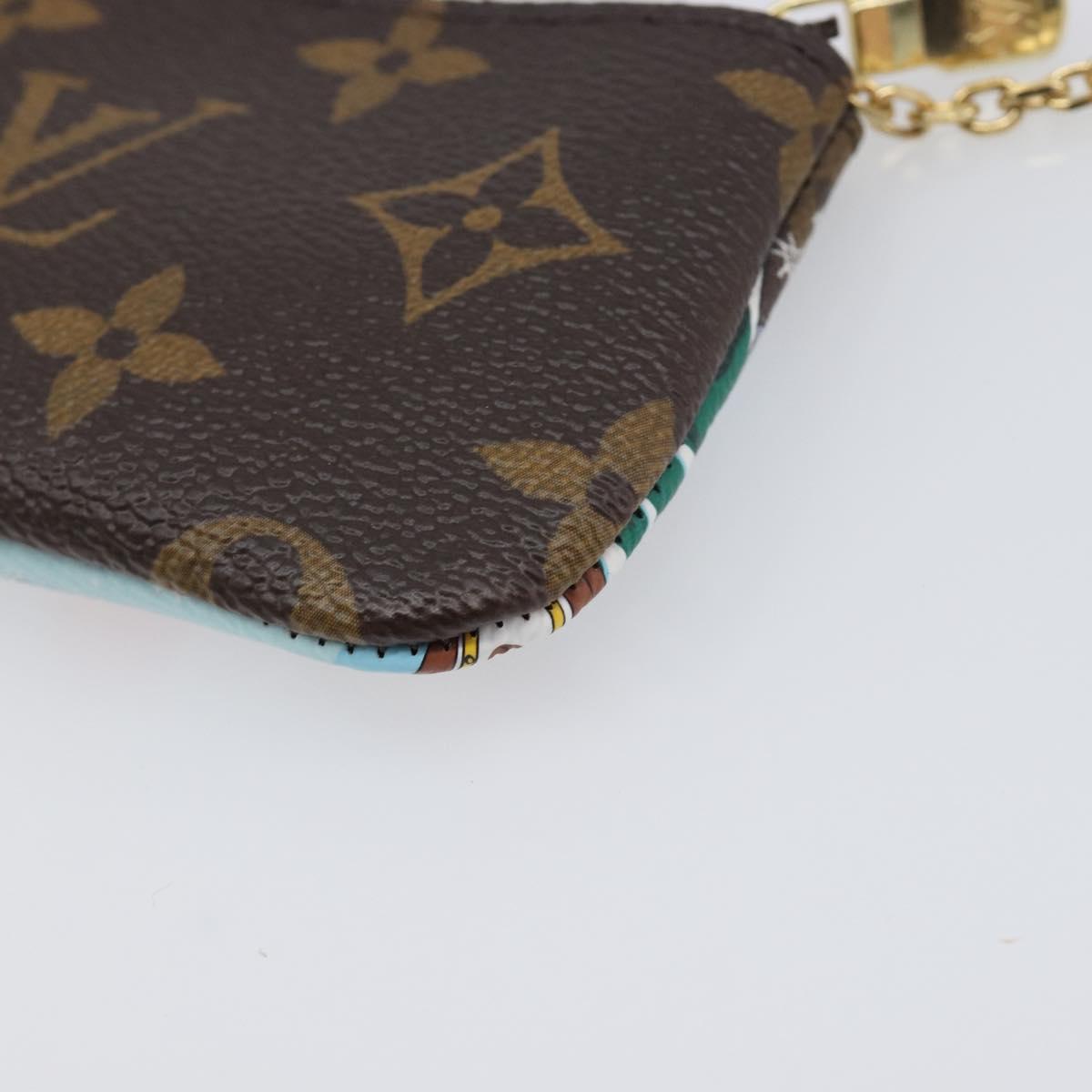 LOUIS VUITTON Monogram Vivienne Ice Skating Pochette Cles M82620 LV Auth 200665M