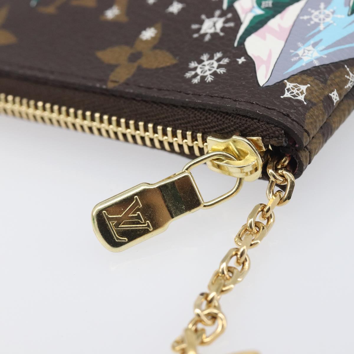 LOUIS VUITTON Monogram Vivienne Ice Skating Pochette Cles M82620 LV Auth 200665M