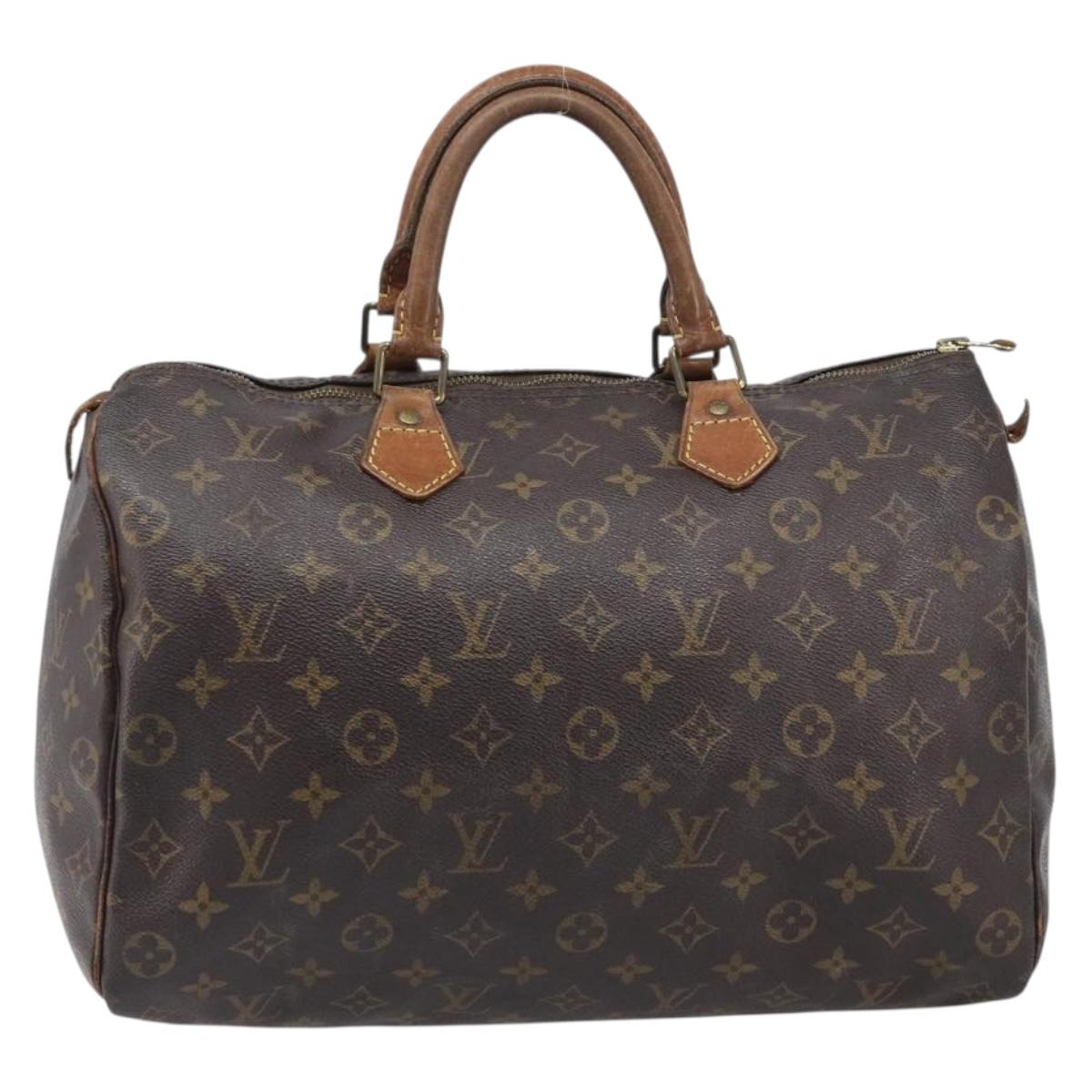 LOUIS VUITTON Monogram Speedy 35 Hand Bag M41524 LV Auth 200670