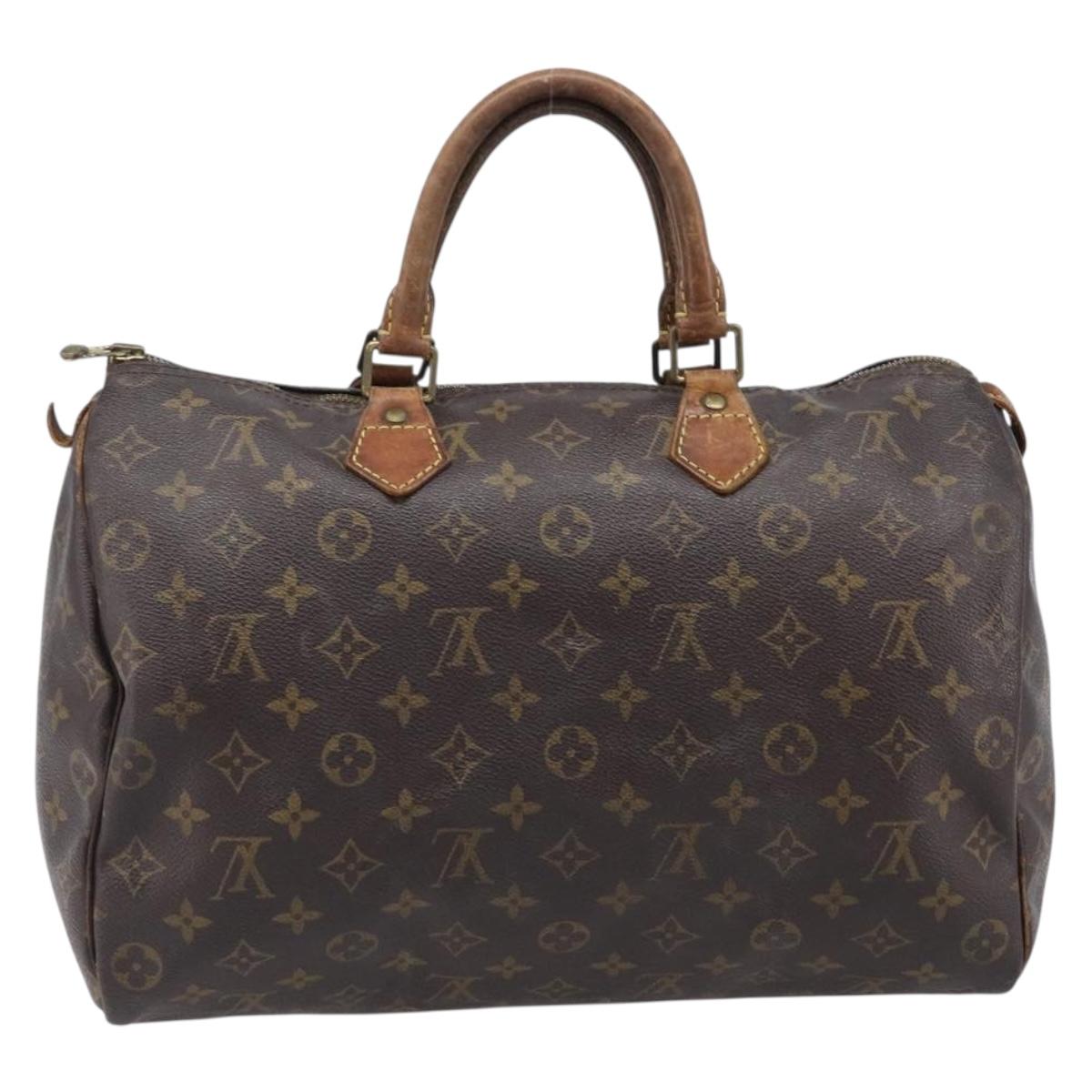 LOUIS VUITTON Monogram Speedy 35 Hand Bag M41524 LV Auth 200670
