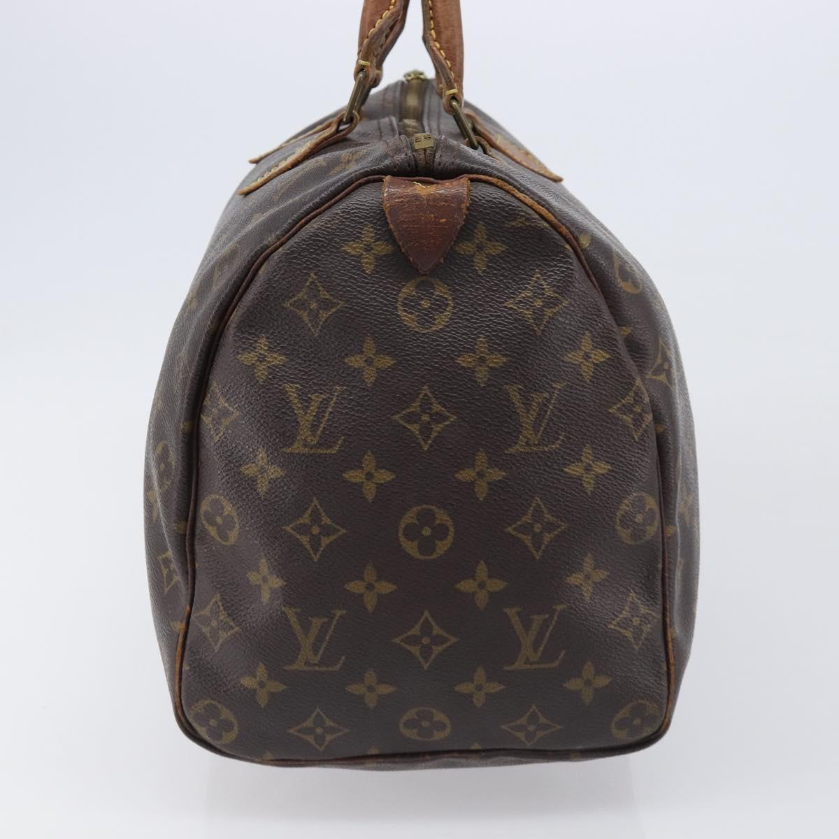 LOUIS VUITTON Monogram Speedy 35 Hand Bag M41524 LV Auth 200670