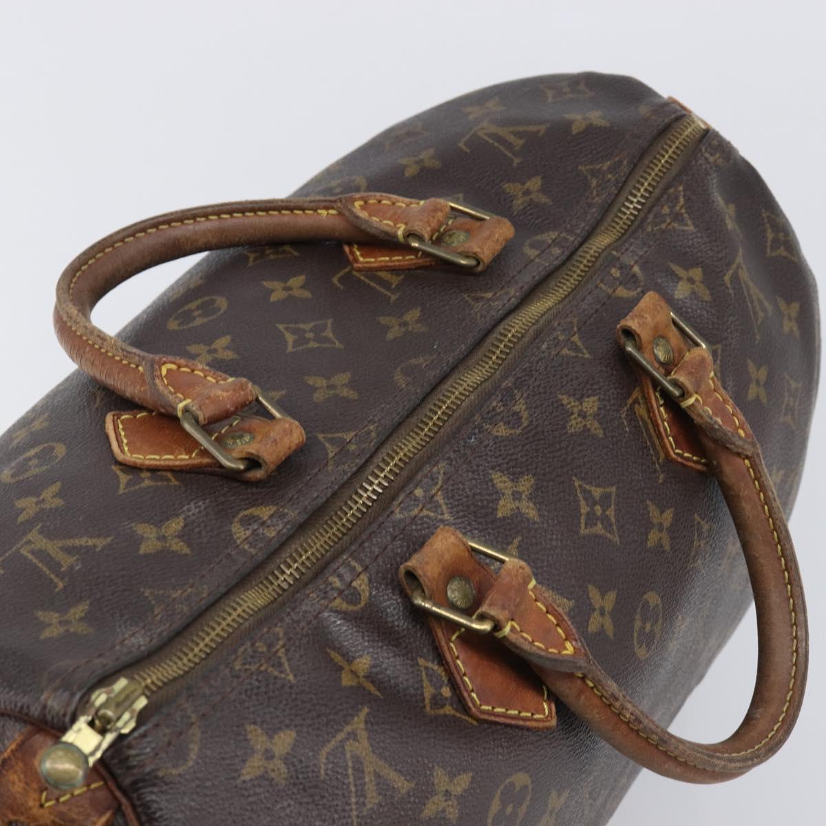 LOUIS VUITTON Monogram Speedy 35 Hand Bag M41524 LV Auth 200670