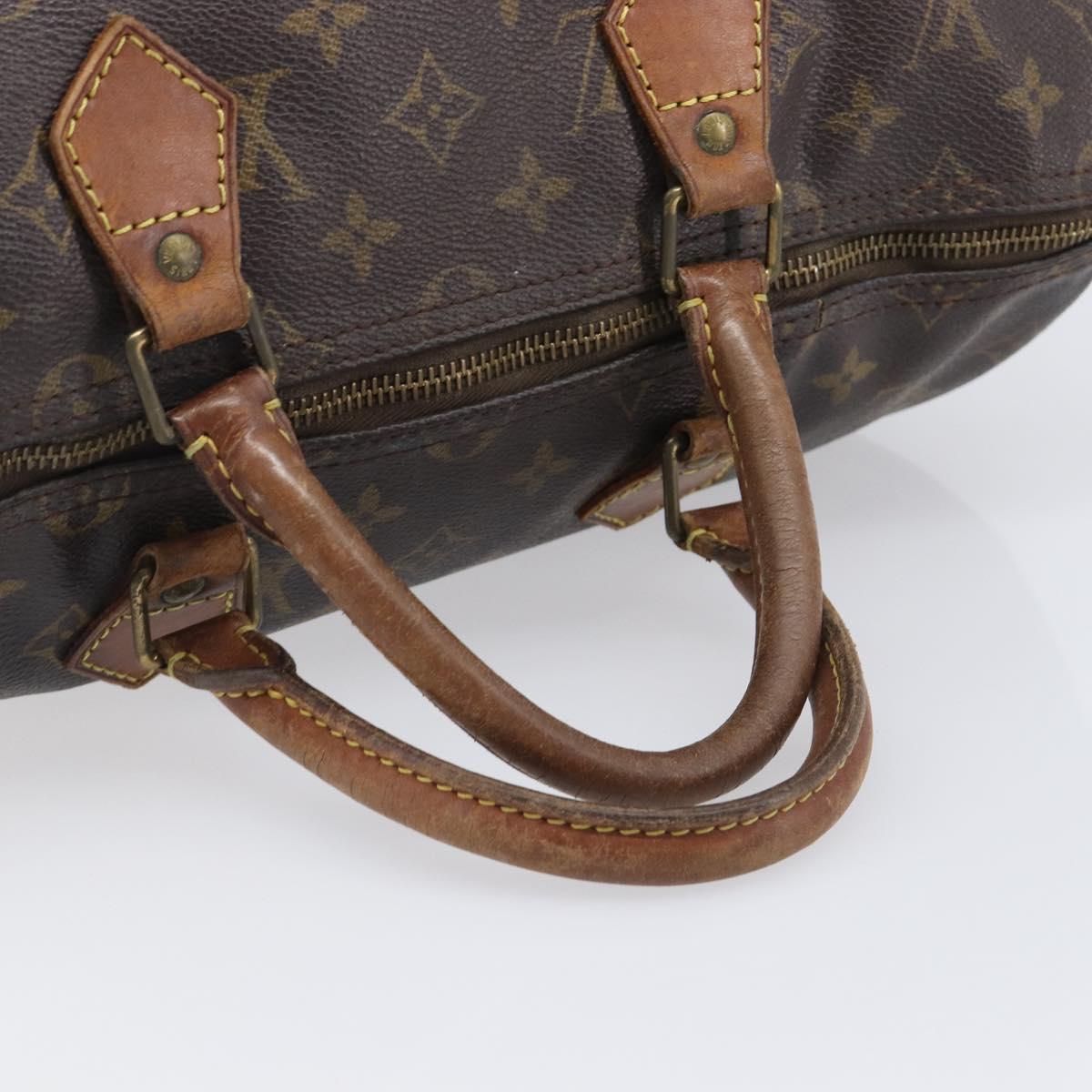LOUIS VUITTON Monogram Speedy 35 Hand Bag M41524 LV Auth 200670