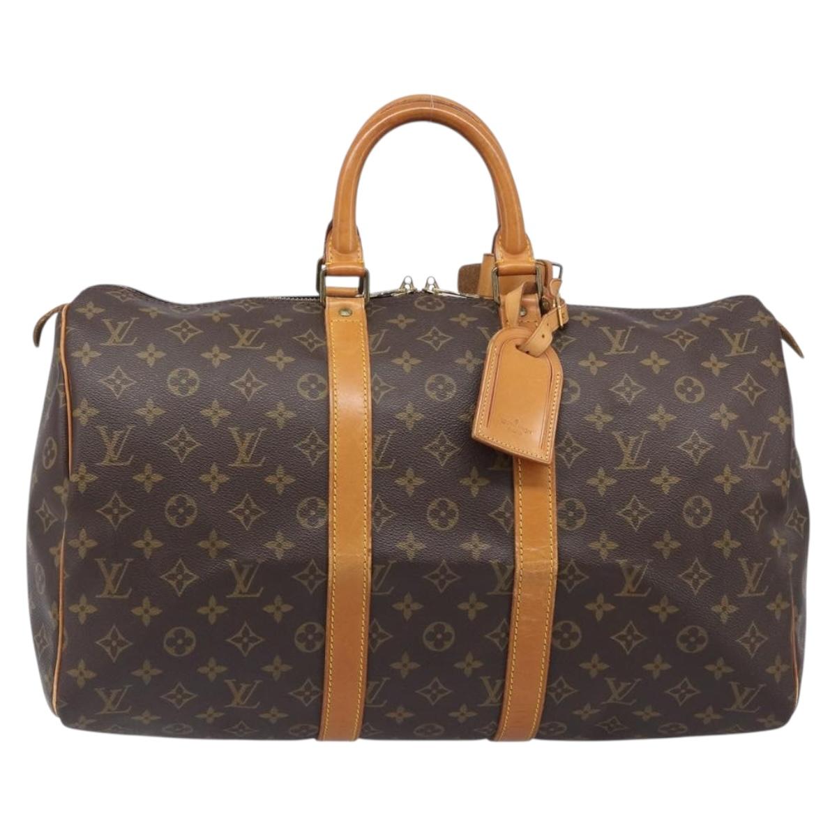 LOUIS VUITTON Monogram Keepall 45 Boston Bag M41428 LV Auth 200672A