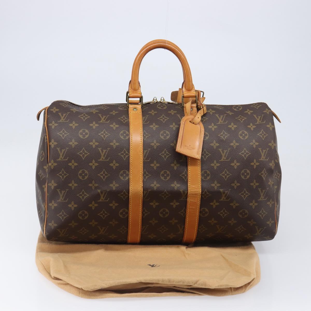 LOUIS VUITTON Monogram Keepall 45 Boston Bag M41428 LV Auth 200672A
