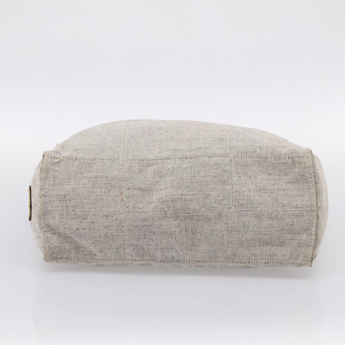 PRADA Tote Bag Canvas Gray Auth 200676