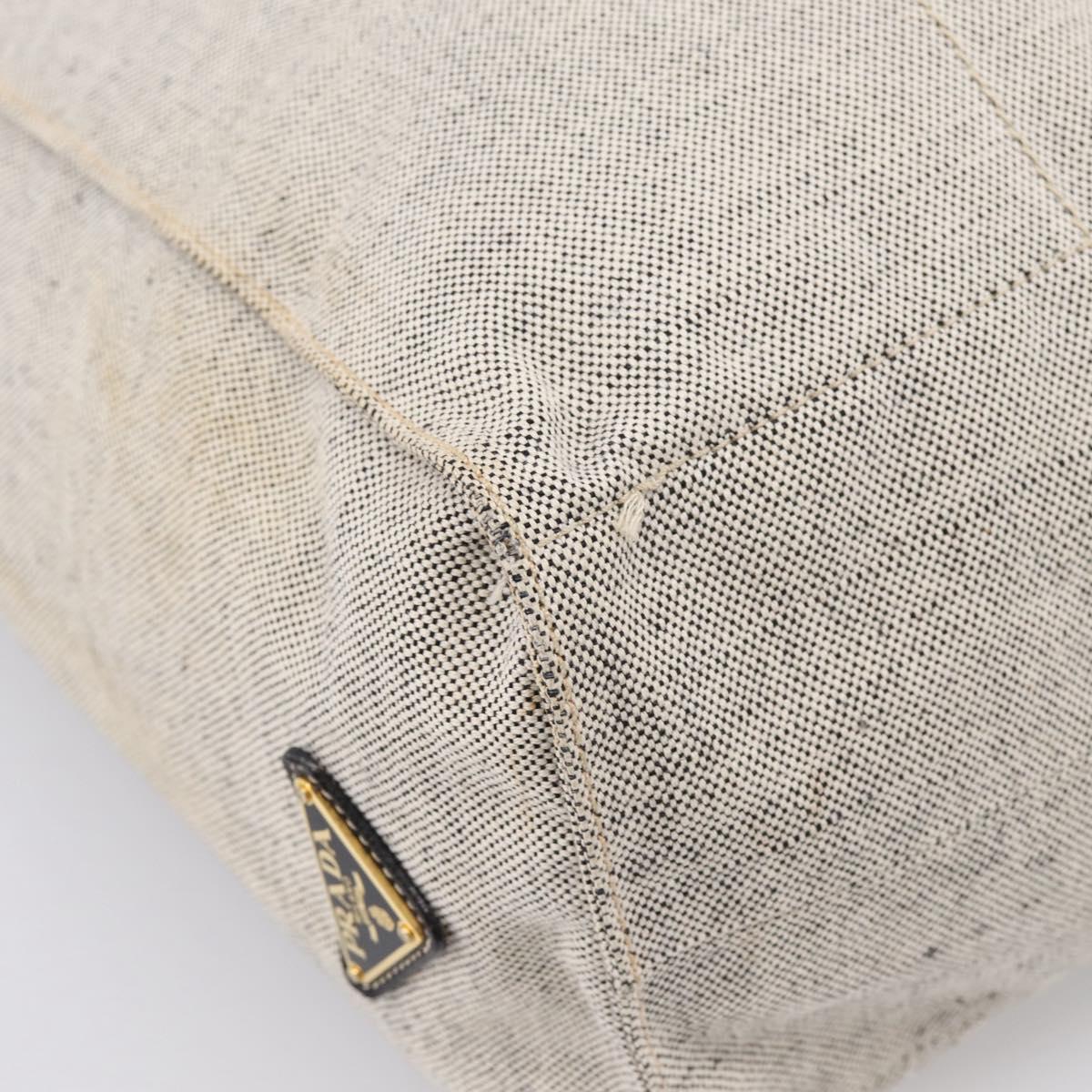 PRADA Tote Bag Canvas Gray Auth 200676