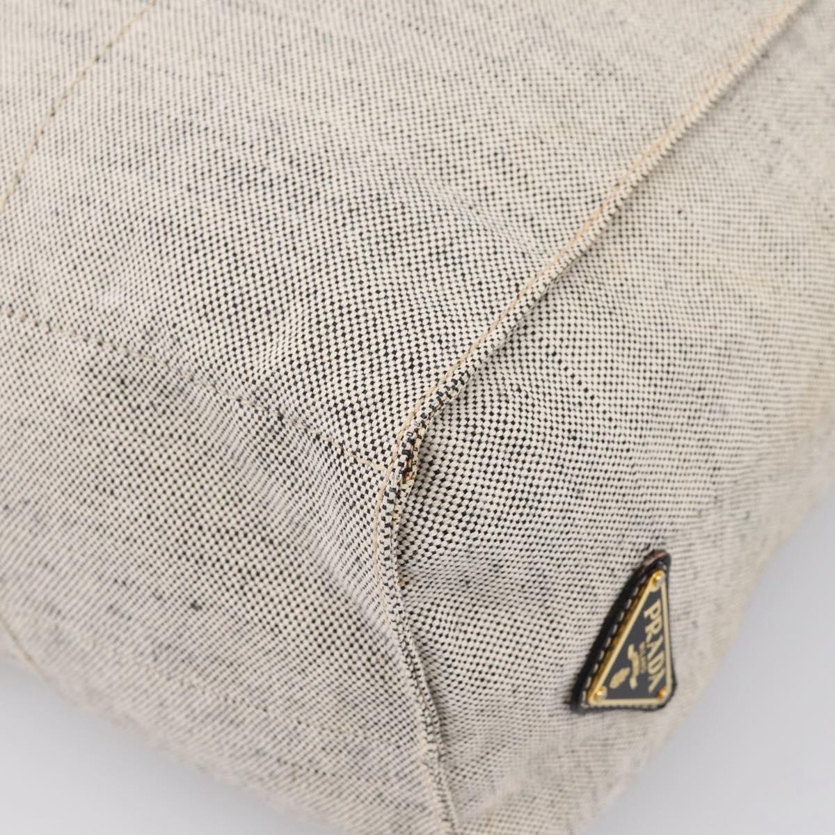 PRADA Tote Bag Canvas Gray Auth 200676