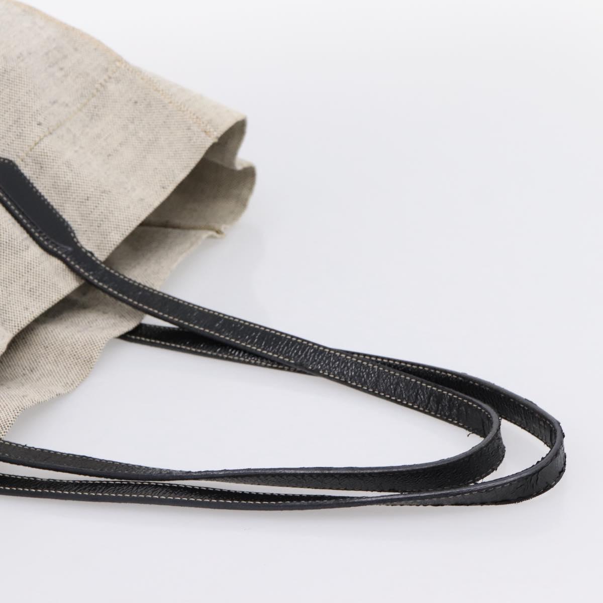 PRADA Tote Bag Canvas Gray Auth 200676
