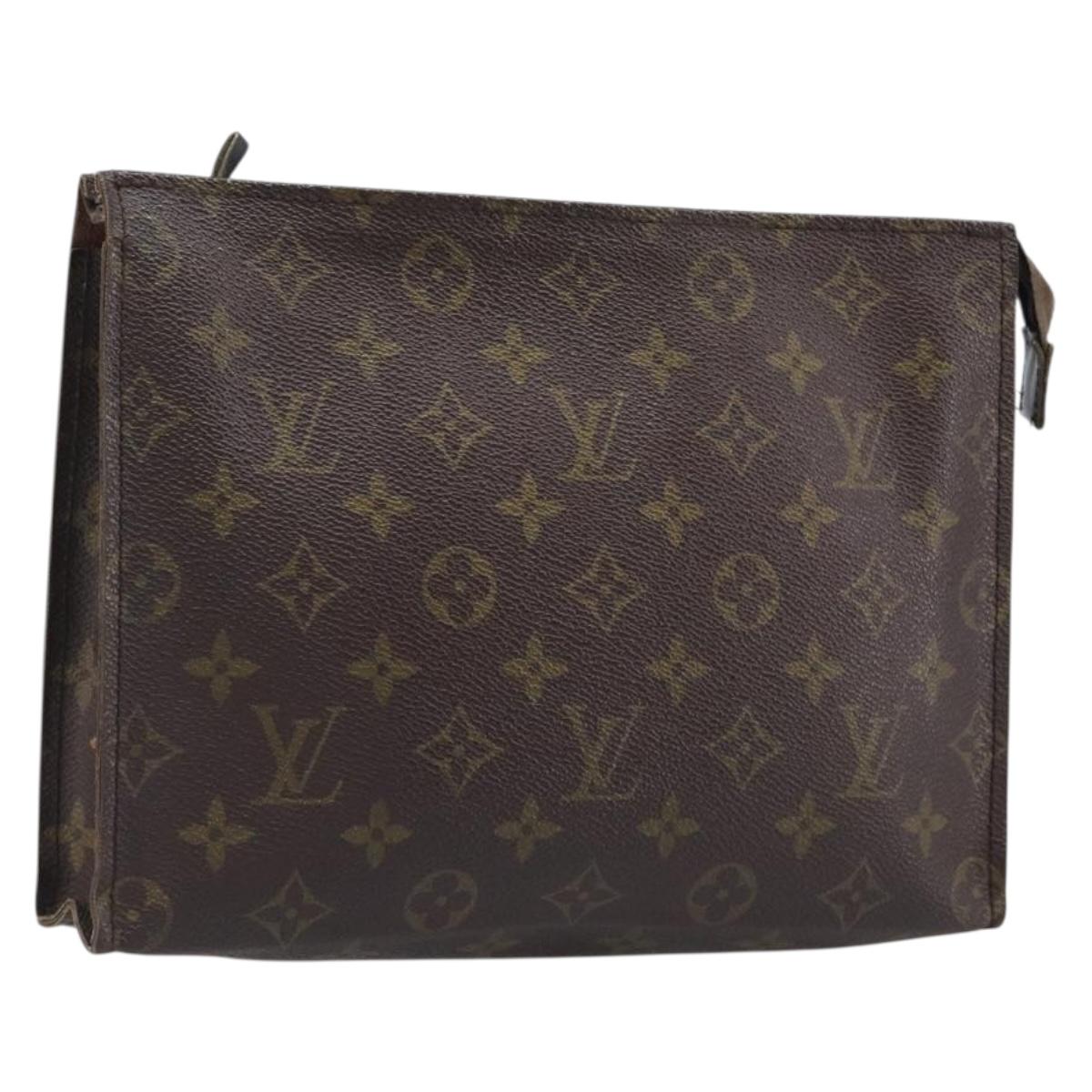 LOUIS VUITTON Monogram Poche Toilette 26 Pouch M47542 LV Auth 200678