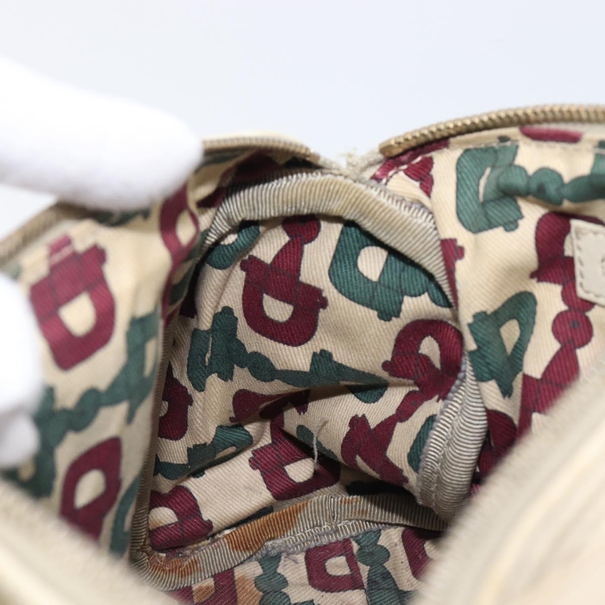 GUCCI GG Canvas Guccissima Boston Bag Leather Ivory Gold 193604 Auth 200681