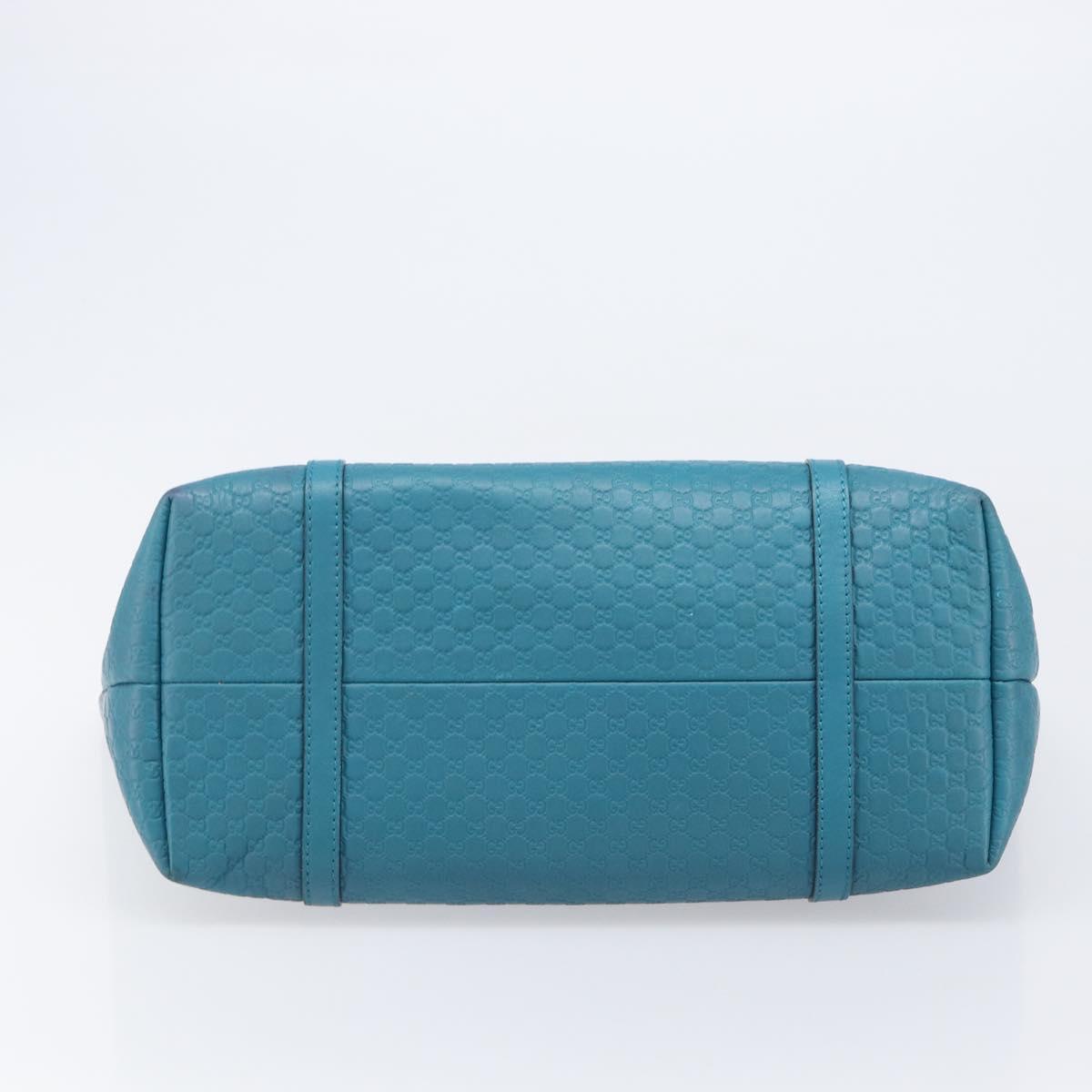 GUCCI Micro GG Canvas Guccissima Outlet Turquoise Blue 449647 Auth 200684A