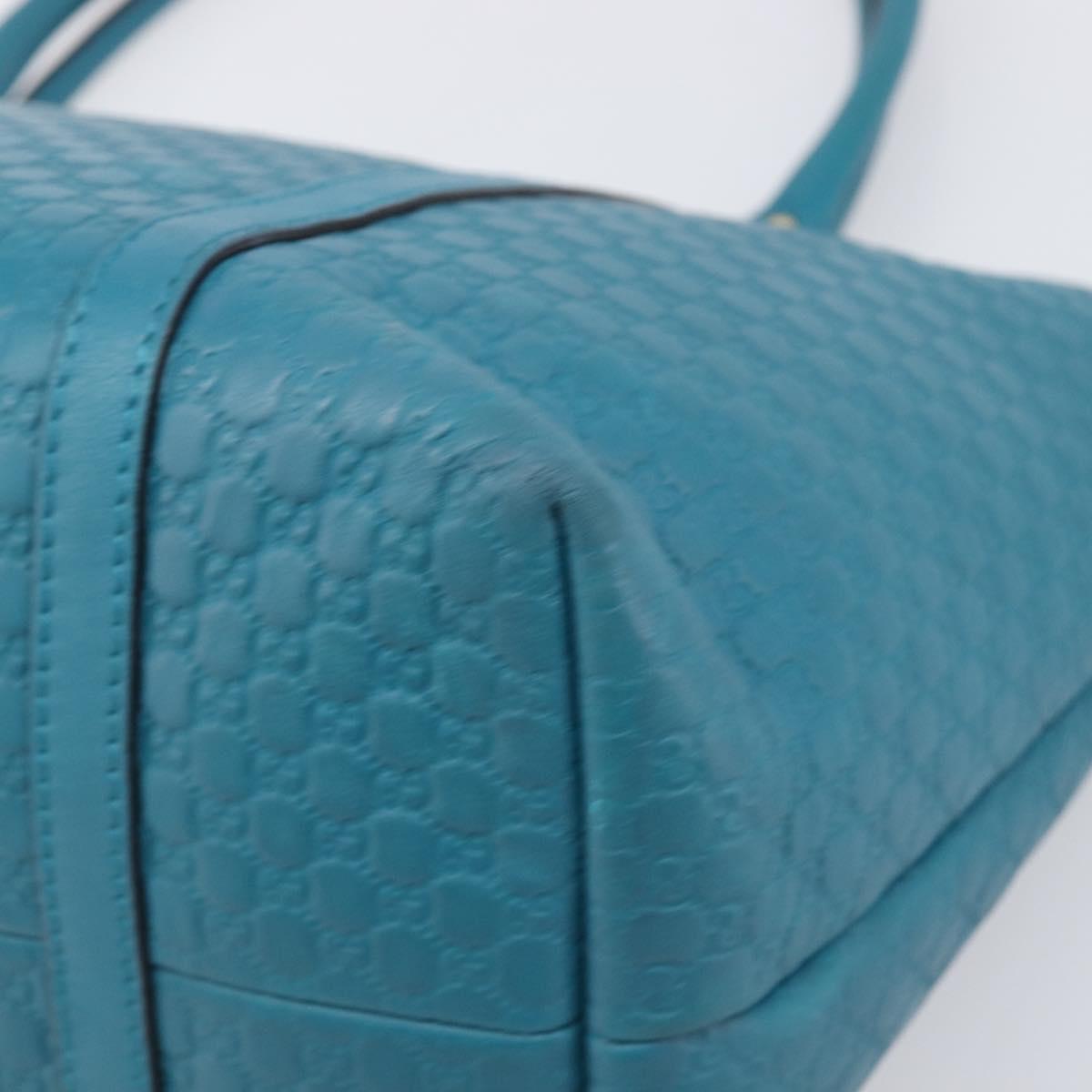 GUCCI Micro GG Canvas Guccissima Outlet Turquoise Blue 449647 Auth 200684A