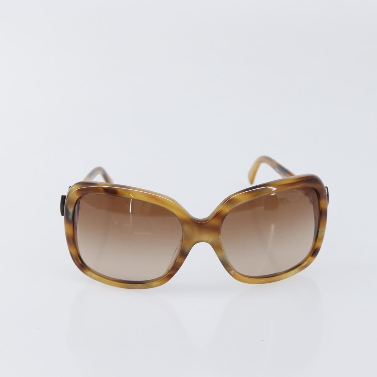 CHANEL Sunglasses plastic Beige CC Auth 200690A
