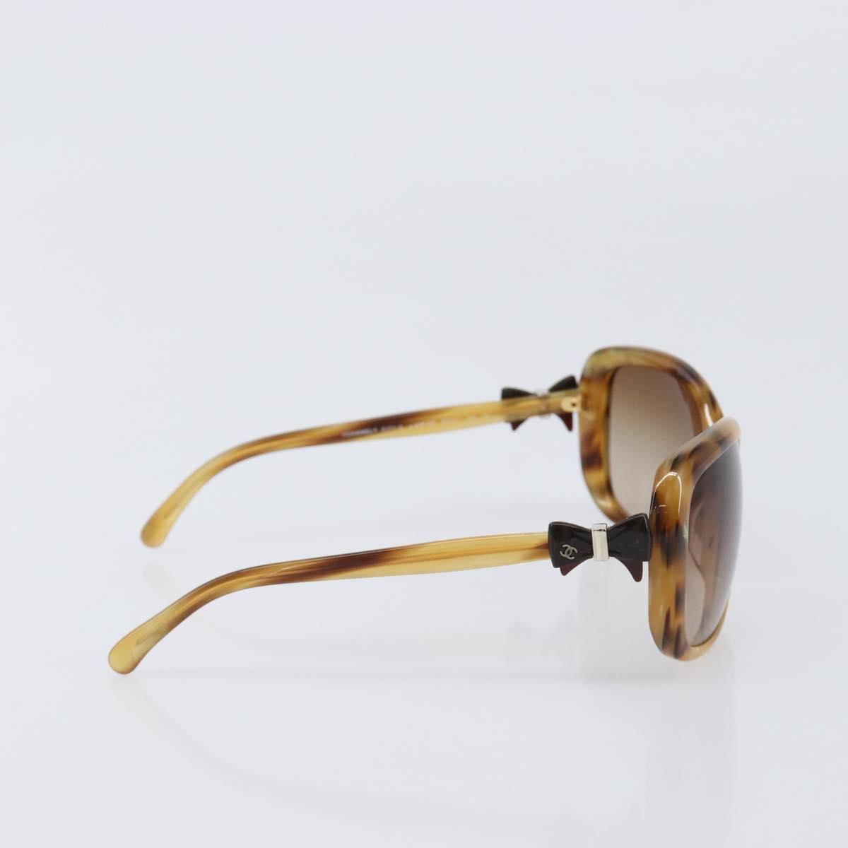 CHANEL Sunglasses plastic Beige CC Auth 200690A