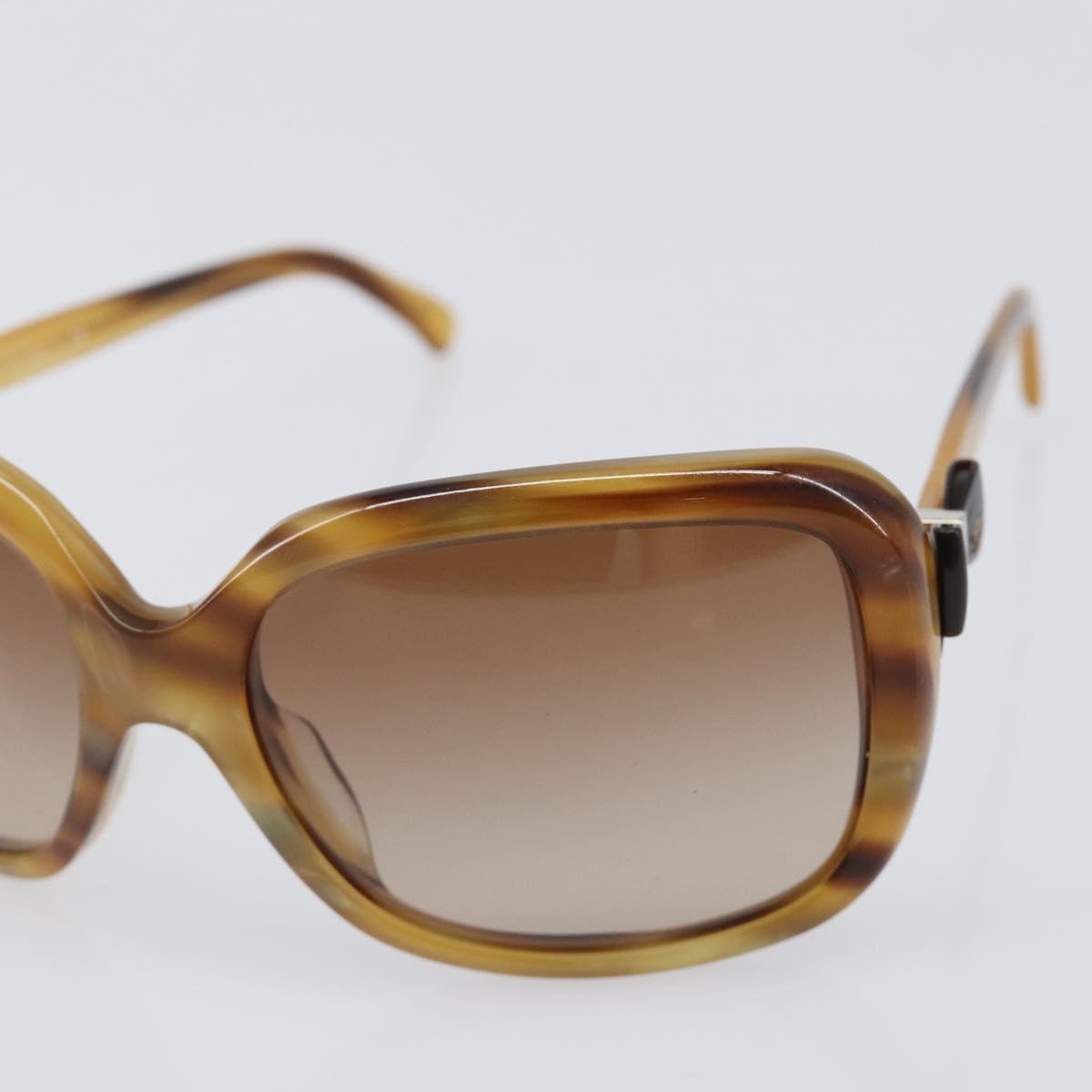 CHANEL Sunglasses plastic Beige CC Auth 200690A