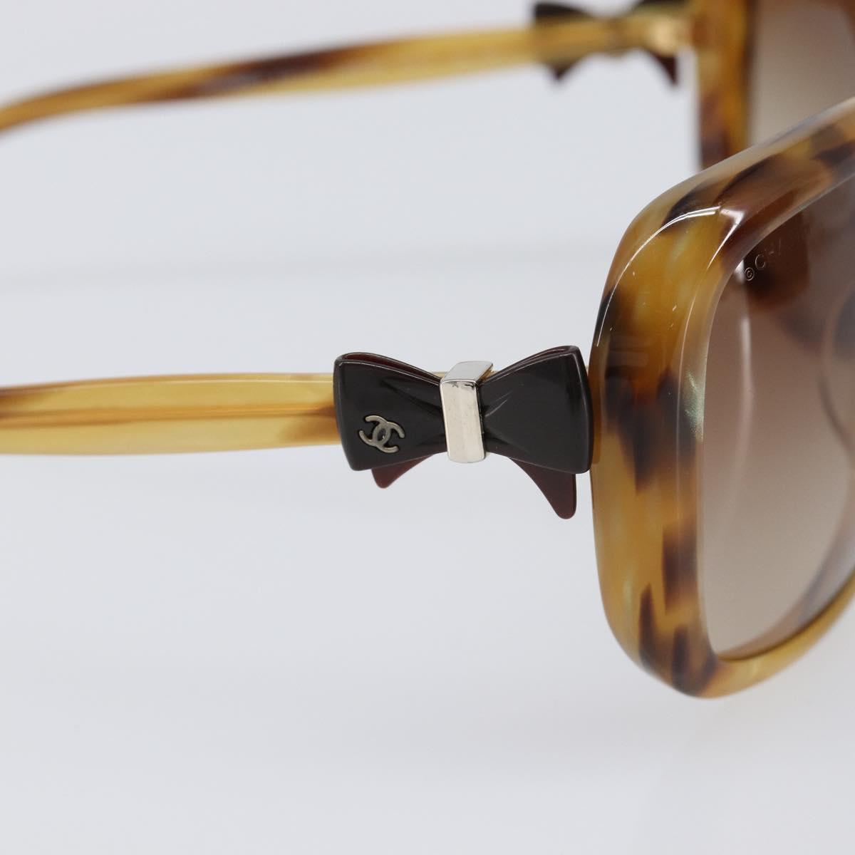 CHANEL Sunglasses plastic Beige CC Auth 200690A