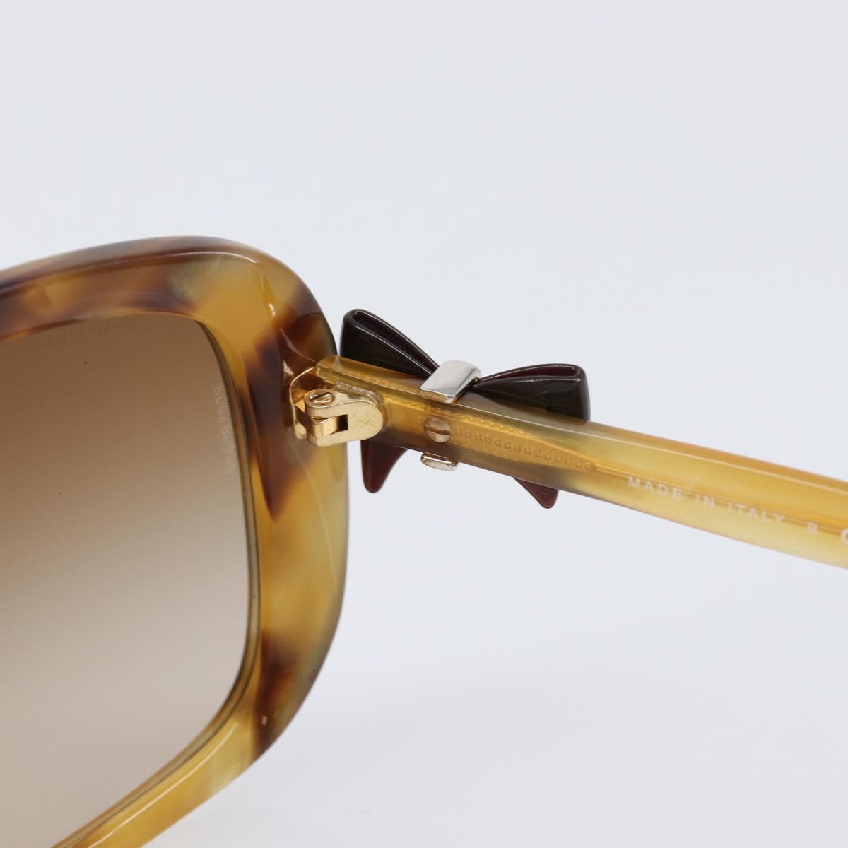 CHANEL Sunglasses plastic Beige CC Auth 200690A