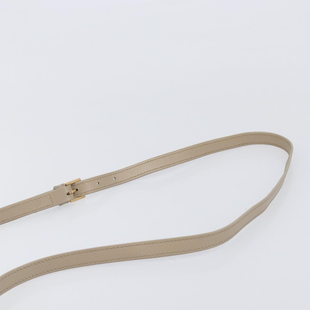 VERSACE Shoulder Bag Canvas Beige Gold Auth 200702V