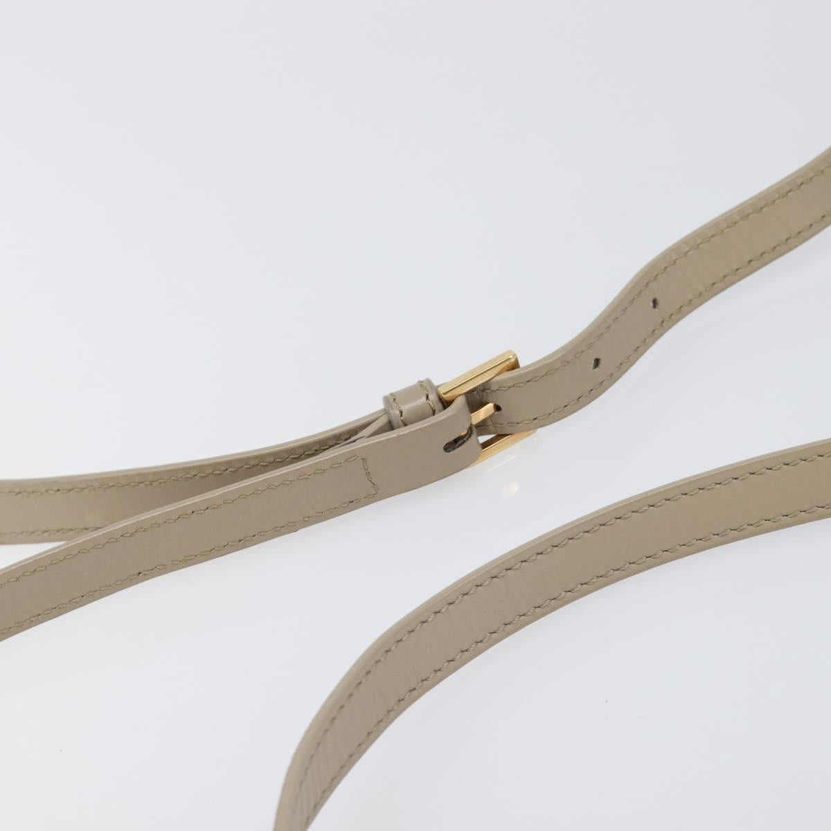 VERSACE Shoulder Bag Canvas Beige Gold Auth 200702V