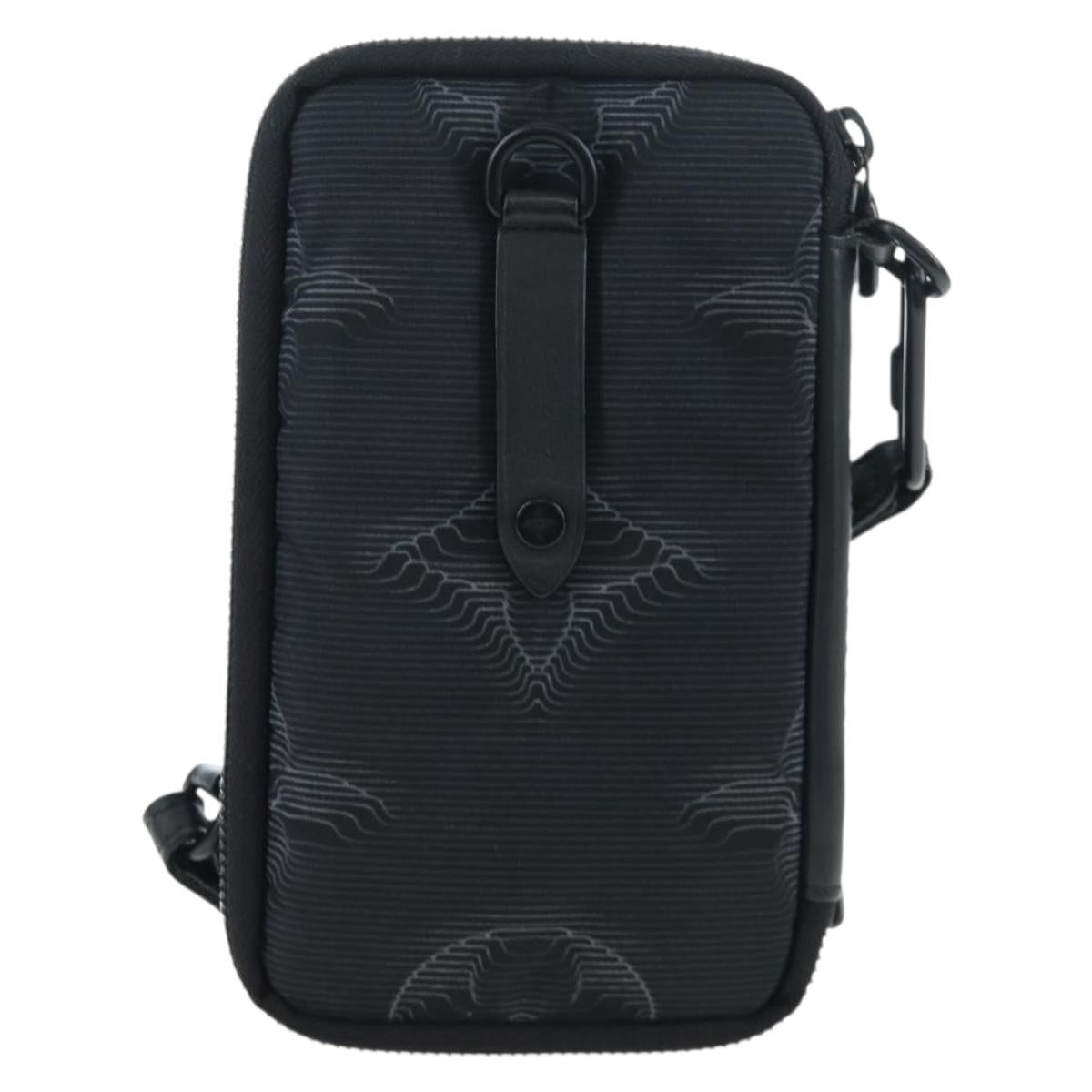 LOUIS VUITTON 3D monogram Double Phone Pouch Black M80141 LV Auth 200705M
