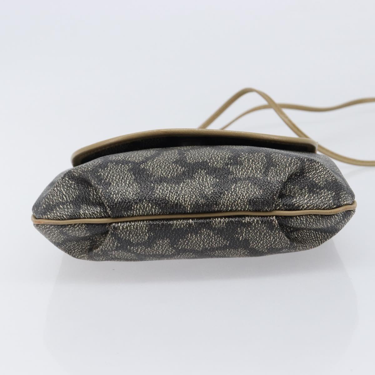 SAINT LAURENT Shoulder Bag PVC Canvas Gray Auth 200711