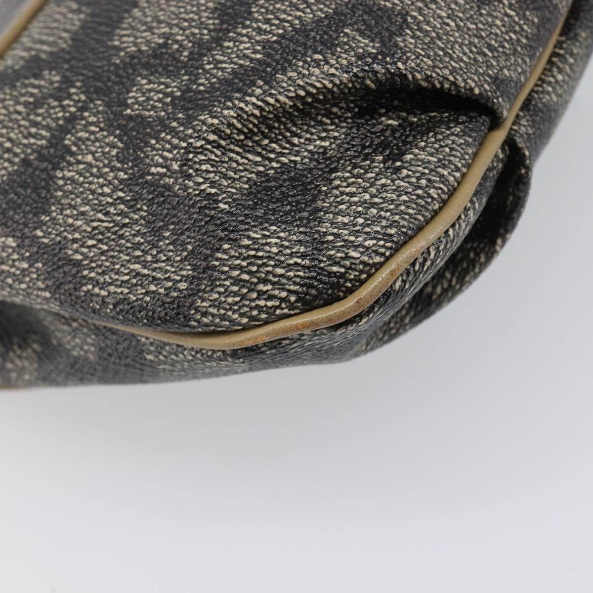 SAINT LAURENT Shoulder Bag PVC Canvas Gray Auth 200711