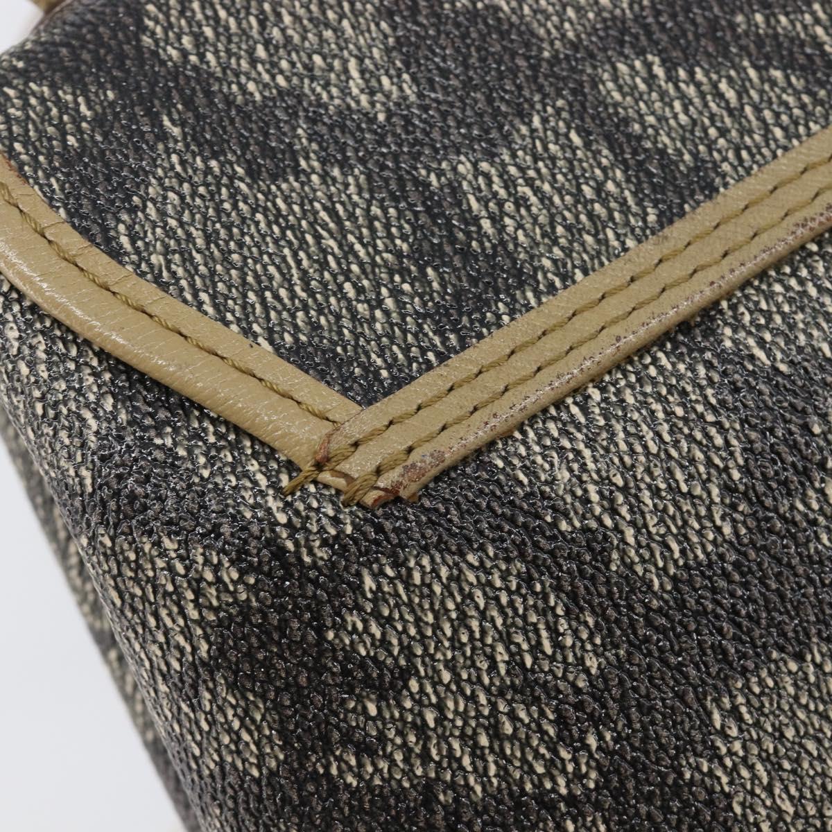 SAINT LAURENT Shoulder Bag PVC Canvas Gray Auth 200711