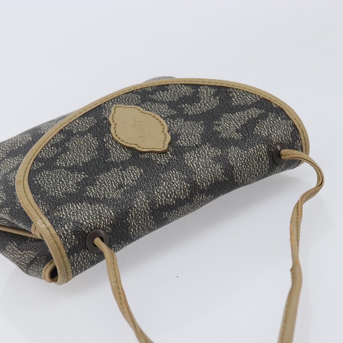 SAINT LAURENT Shoulder Bag PVC Canvas Gray Auth 200711