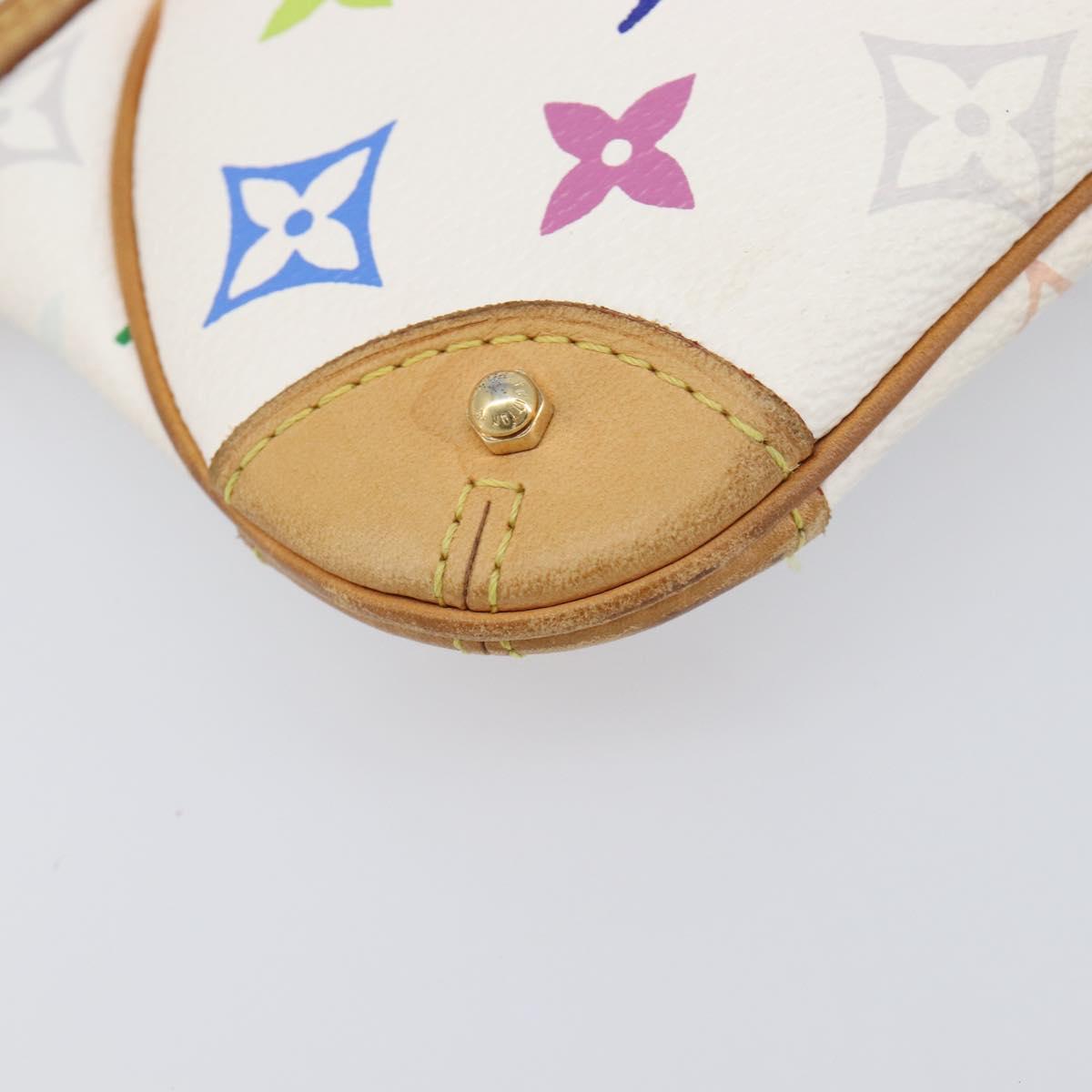 LOUIS VUITTON Monogram Multicolor Pochette Mira MM White M60096 LV Auth 200712V