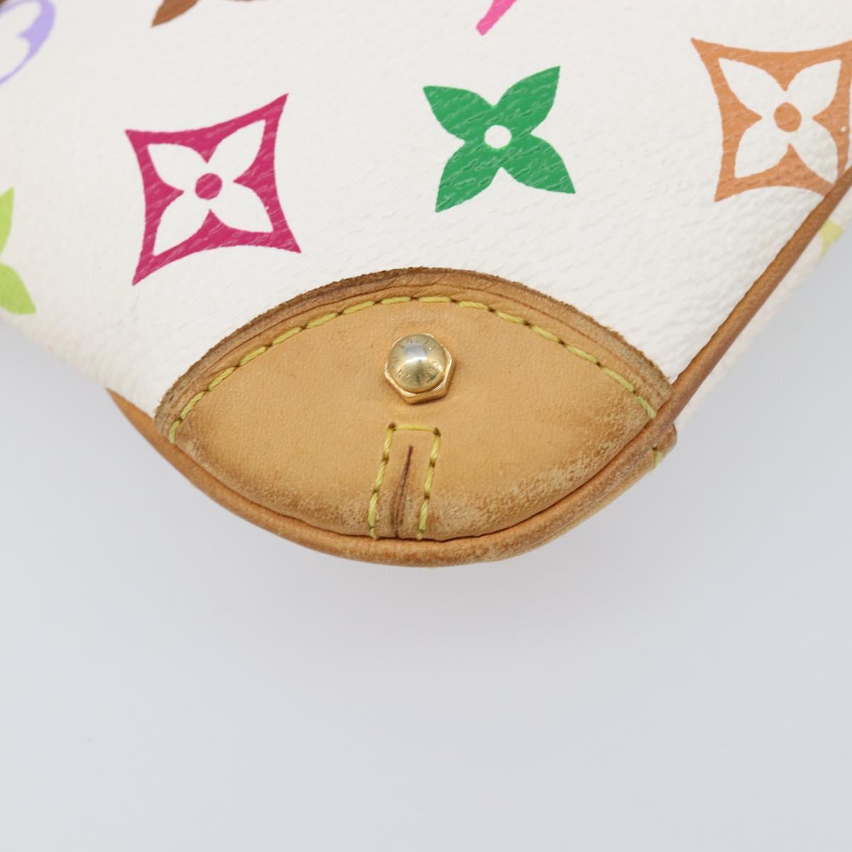 LOUIS VUITTON Monogram Multicolor Pochette Mira MM White M60096 LV Auth 200712V