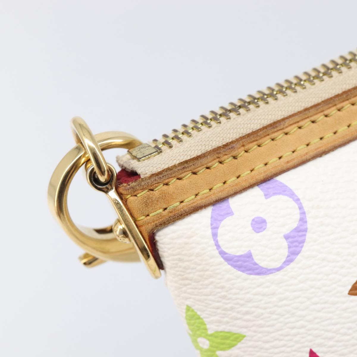 LOUIS VUITTON Monogram Multicolor Pochette Mira MM White M60096 LV Auth 200712V