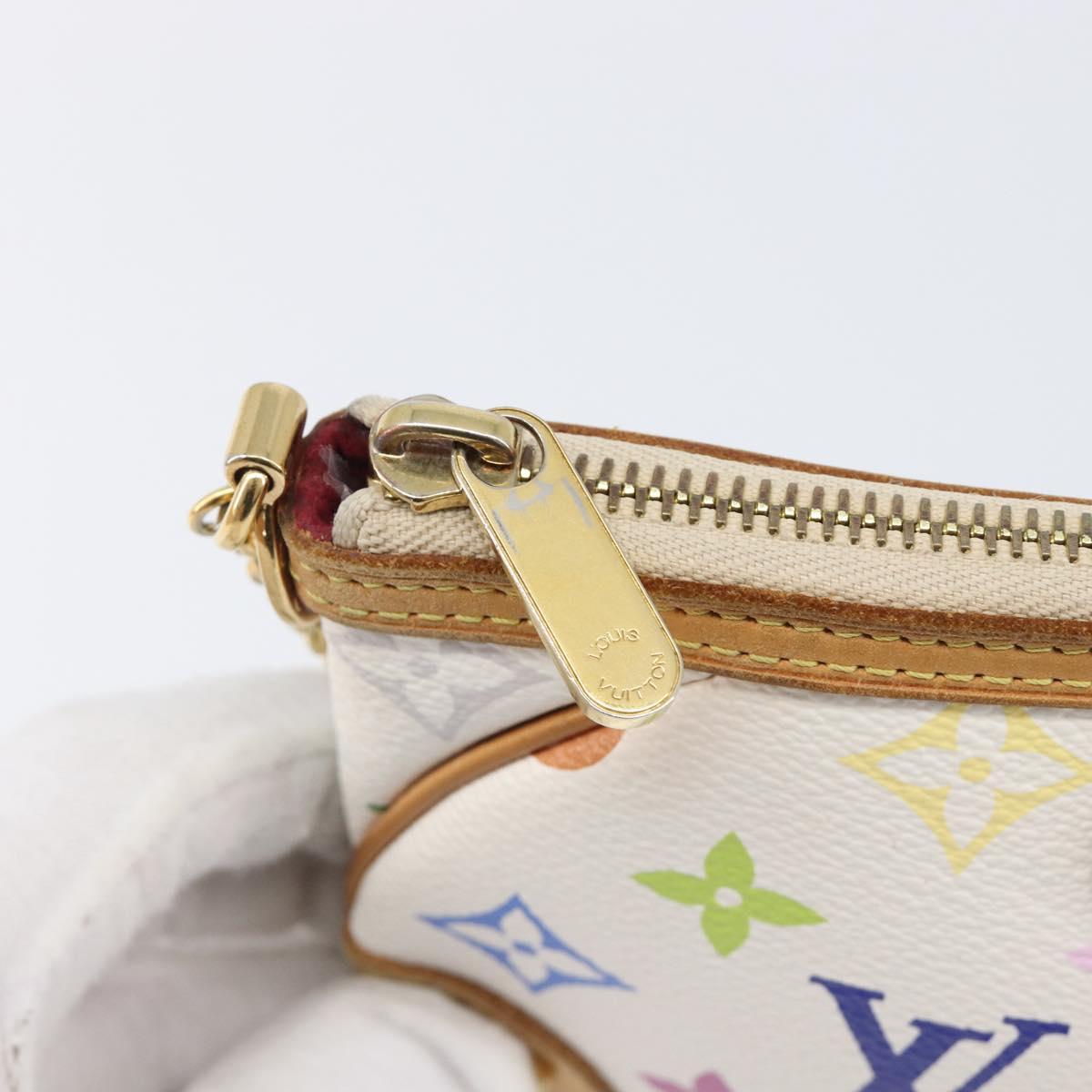 LOUIS VUITTON Monogram Multicolor Pochette Mira MM White M60096 LV Auth 200712V