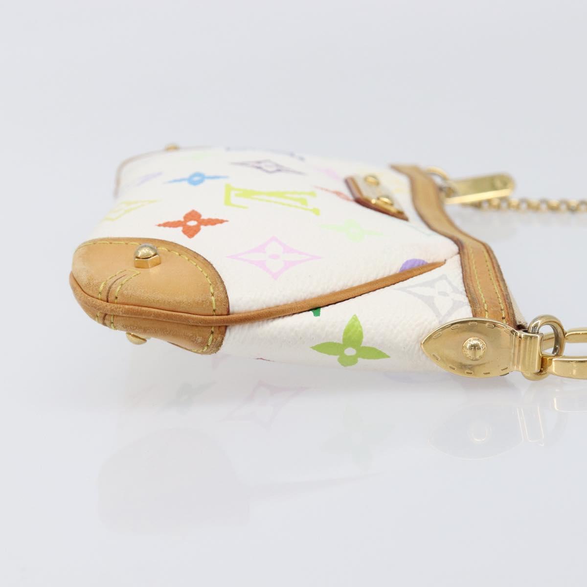 LOUIS VUITTON Monogram Multicolor Pochette Mira MM White M60096 LV Auth 200712V