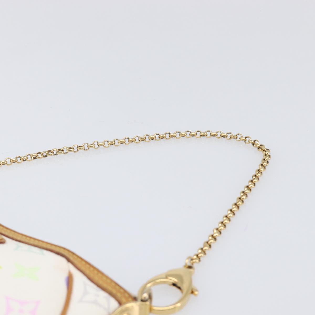 LOUIS VUITTON Monogram Multicolor Pochette Mira MM White M60096 LV Auth 200712V