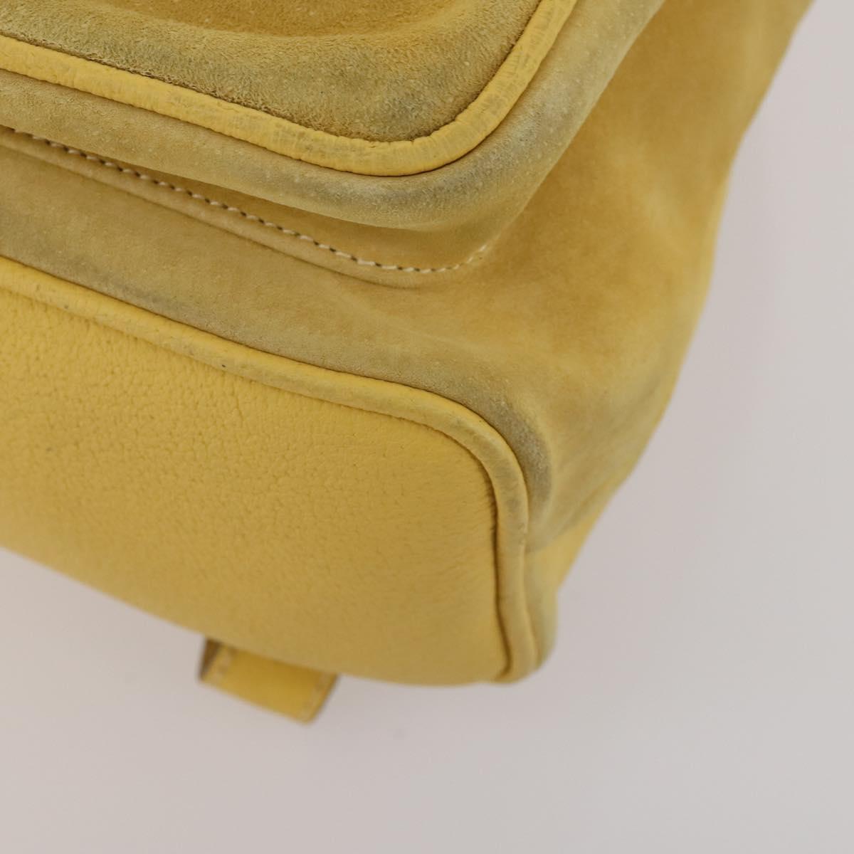 GUCCI Bamboo Backpack Suede Yellow Gold 003 58 0016 Auth 200716A