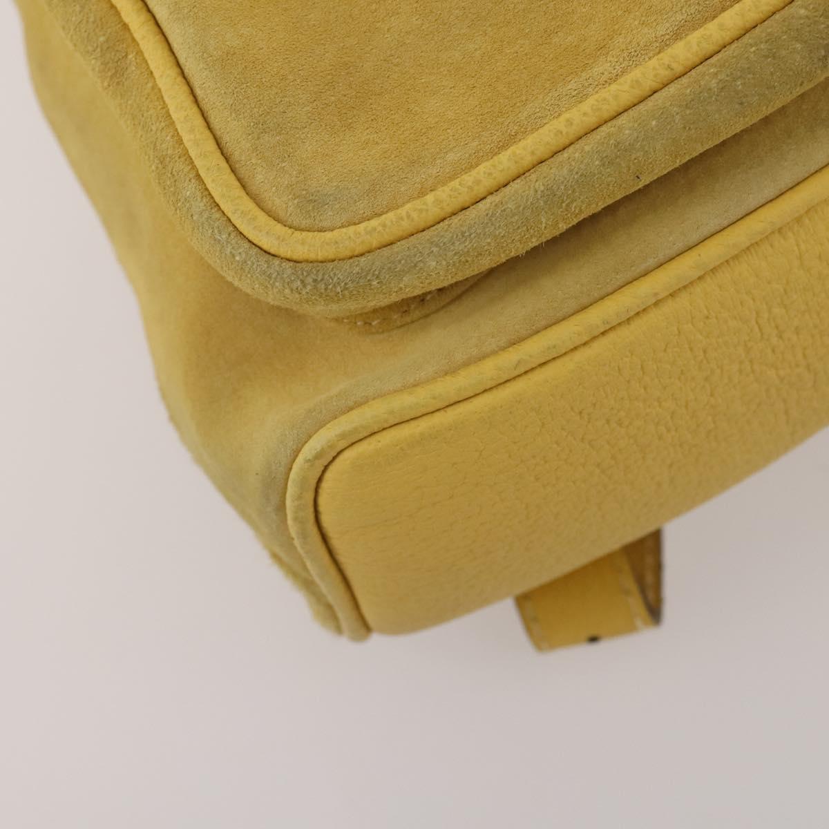 GUCCI Bamboo Backpack Suede Yellow Gold 003 58 0016 Auth 200716A