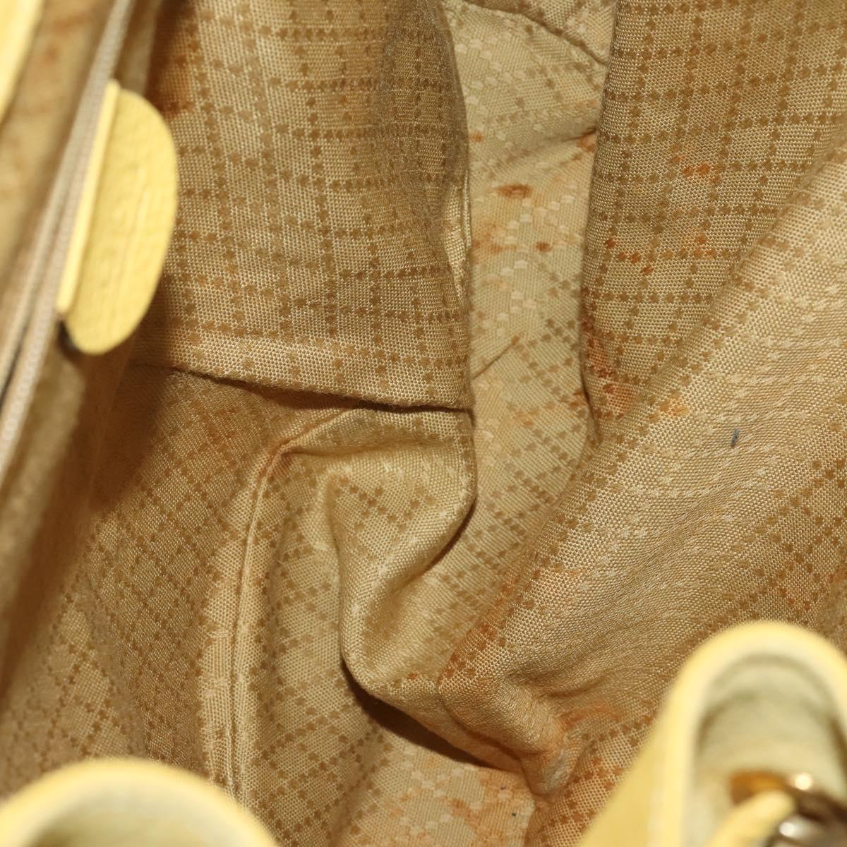 GUCCI Bamboo Backpack Suede Yellow Gold 003 58 0016 Auth 200716A