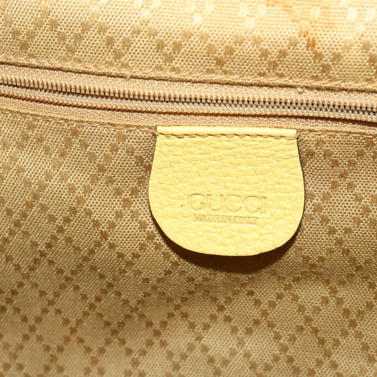 GUCCI Bamboo Backpack Suede Yellow Gold 003 58 0016 Auth 200716A