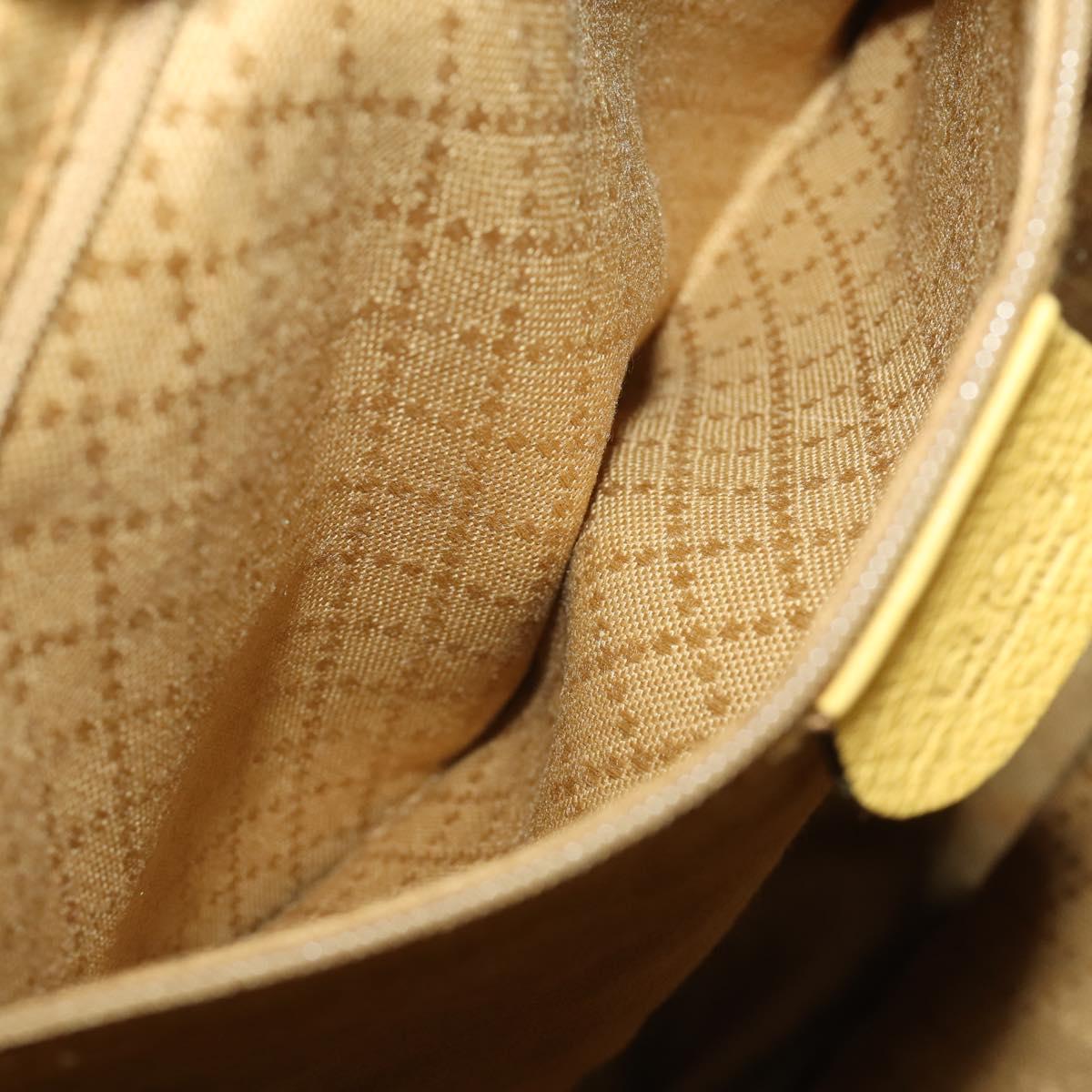 GUCCI Bamboo Backpack Suede Yellow Gold 003 58 0016 Auth 200716A