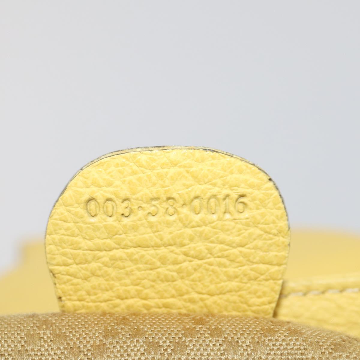 GUCCI Bamboo Backpack Suede Yellow Gold 003 58 0016 Auth 200716A