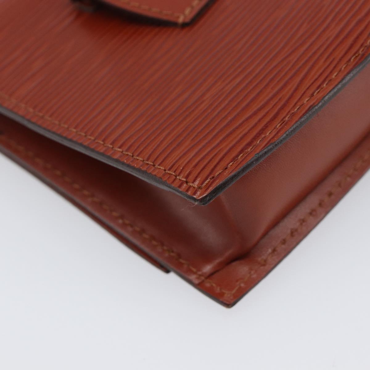 LOUIS VUITTON Epi Tilsitt Pouch Brown M52603 LV Auth 200717