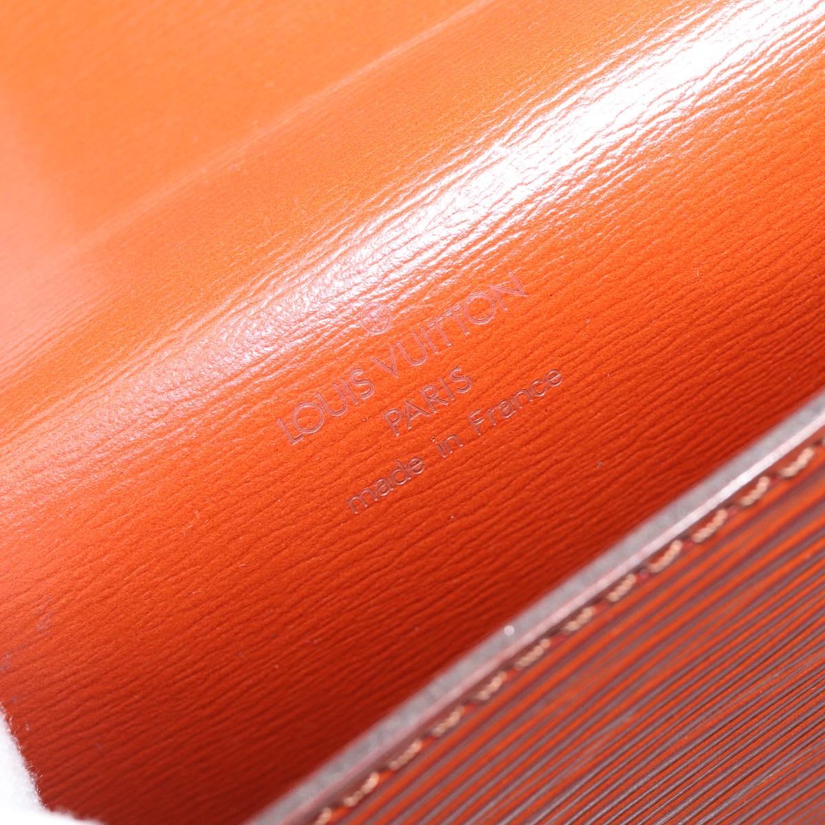 LOUIS VUITTON Epi Tilsitt Pouch Brown M52603 LV Auth 200717