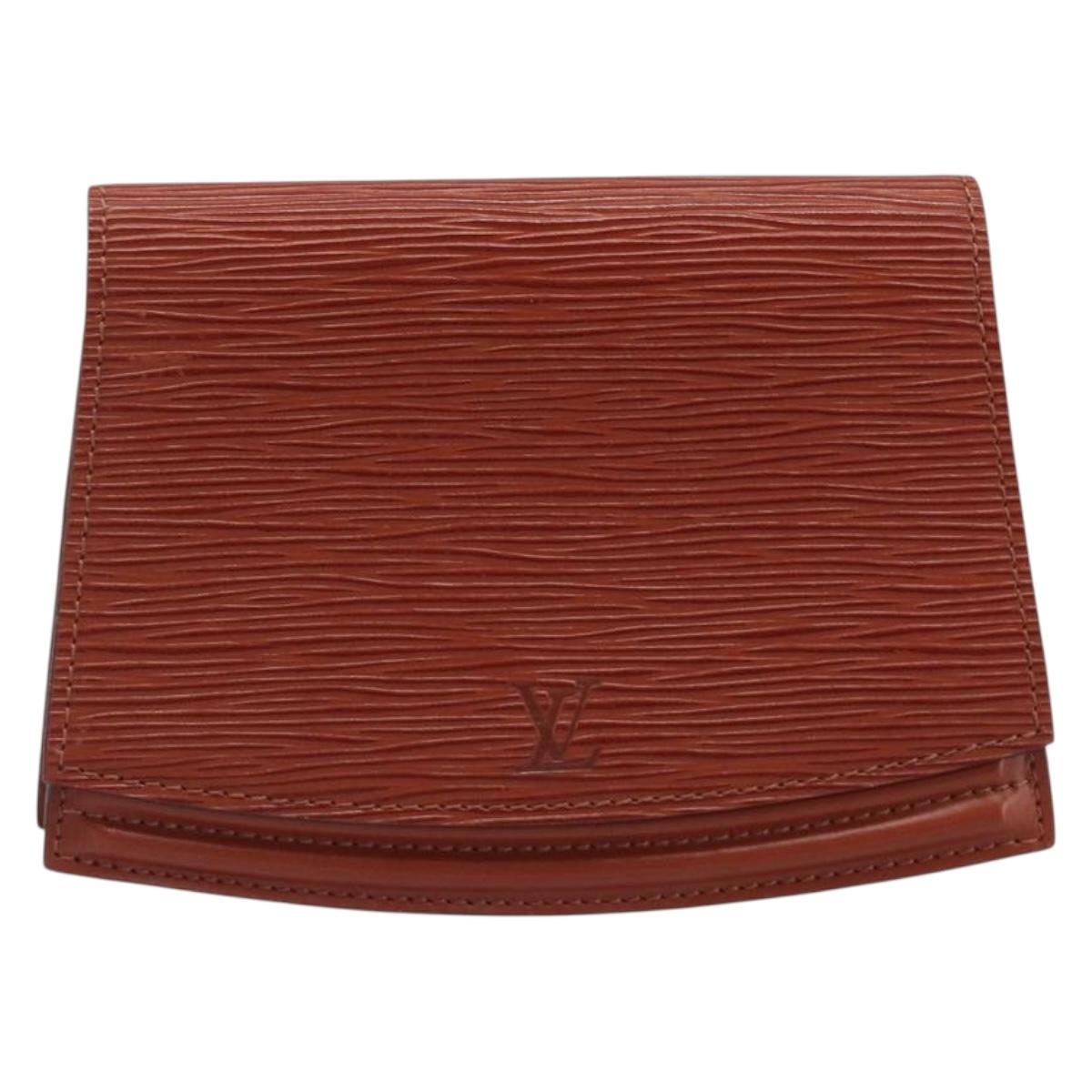LOUIS VUITTON Epi Tilsitt Pouch Brown M52603 LV Auth 200717